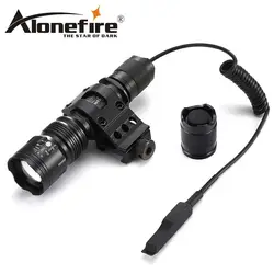 AloneFire TK104 CREE XM-L2 светодиодный тактический фонарик пистолет факел с пистолетом объем баз крепление + дистанционный выключатель упор