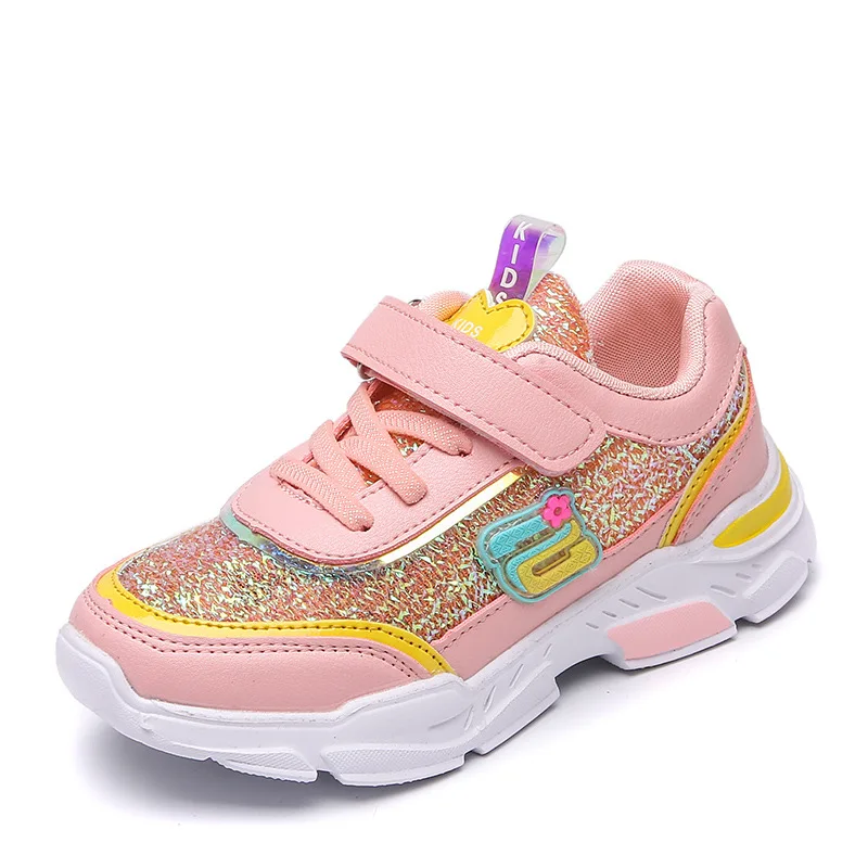 

Children Multicolour Sequins Sneakers For Girls Comfortable Running Sports Shoes Kids Girl Fashion Shoe