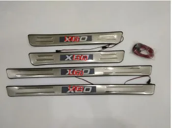 

high quality Stainless Steel LED Scuff Plate/Door Sill Door Sill for LIFAN X60 2011-2016 Car styling