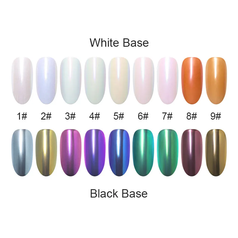 1g espejo brillo uñas cromo pigmento Shell deslumbrante DIY salón Micro holográfico polvo láser decoración de uñas manicura