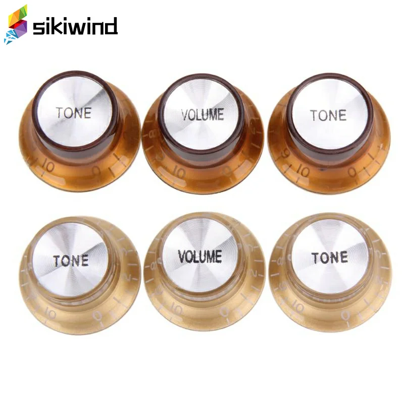 

1 Set of 3pcs Reflector Volume Tone Electric Guitar Knobs For LP SG Style Electric Guitar Parts Accessories High Quality