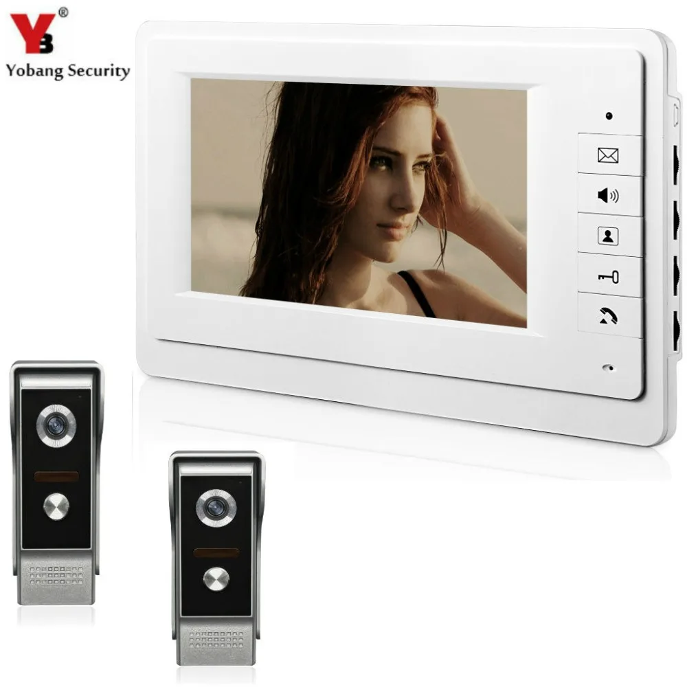 

YobangSecurity Home 7"Inch LCD Speakerphone Intercom Video Door Phone Doorbell Access Control System Door Entry Intercom System