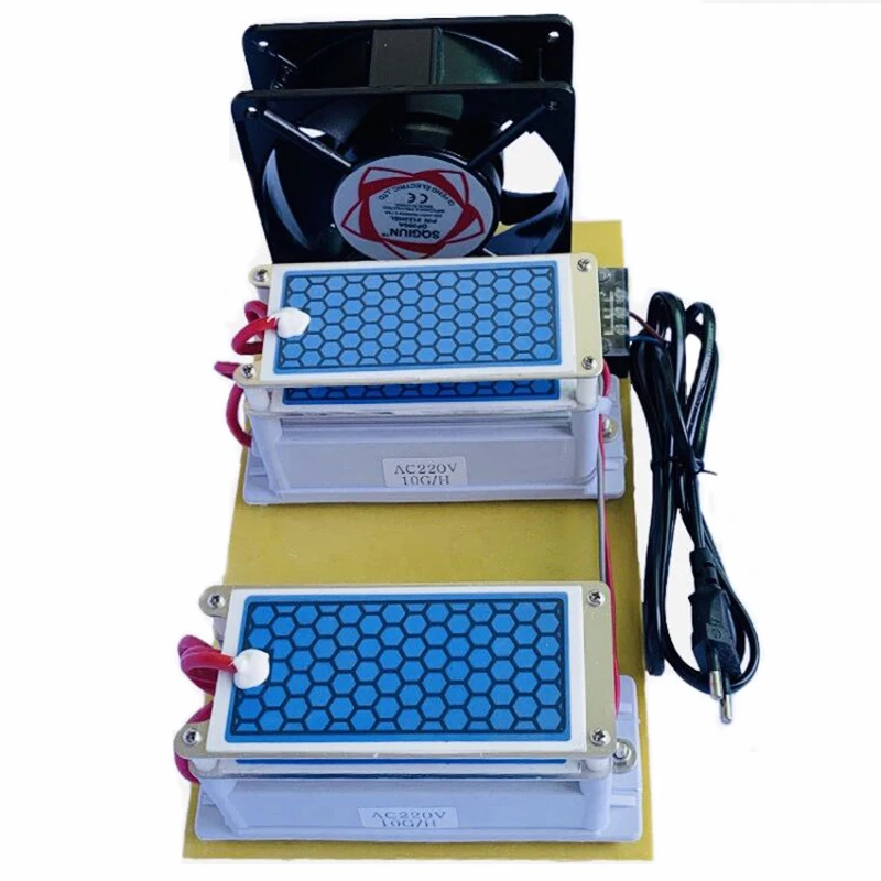 Portable Ceramic Ozone Generator 220V/110V 20g Double Integrated Long Life Ceramic Plate Ozonizer Air Water Air Purifier