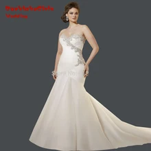 custom made romantic mermaid wedding dress 2017 sweetheart beaded sleeveless bridal marry gowns vestidos noiva