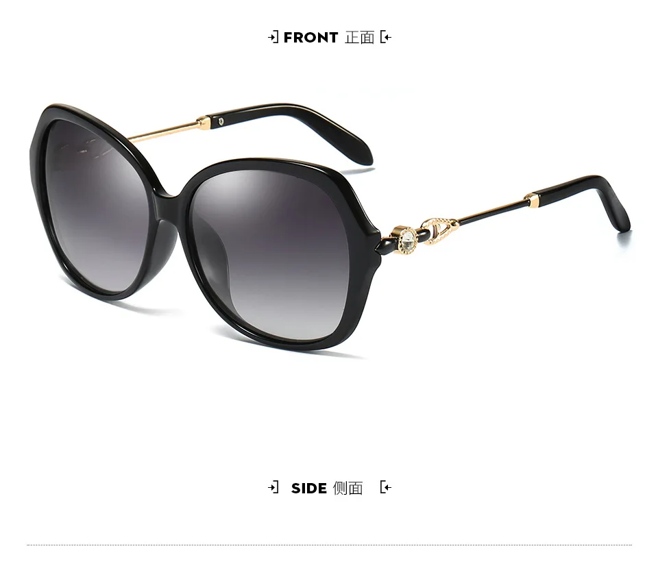 Новые поляризованные солнцезащитные очки женские солнцезащитные очки цветные линзы бриллианты A420 модные очки для вождения