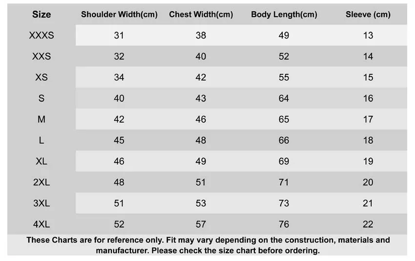 Katana Length Chart