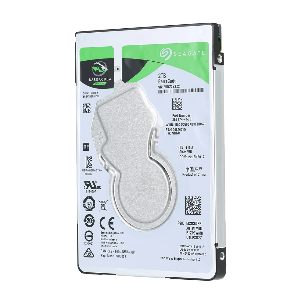 

Seagate 2TB Internal HDD Notebook Hard Disk Drive 7mm 5400RPM SATA 6Gb/s 16MB Cache 2.5-inch ST2000LM015 Internal HDD For Laptop