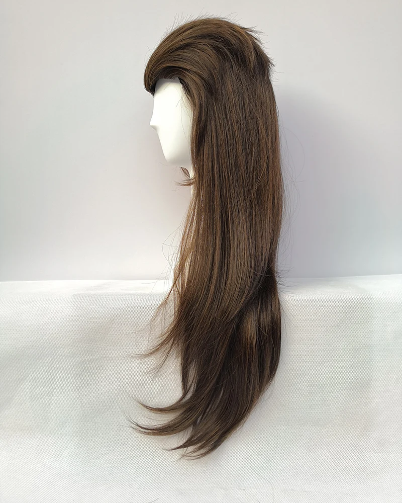 Игра Sallyface Ларри 65 см длинные коричневые смешанные Жаростойкие волосы косплей костюм парик+ Бесплатный парик шапка