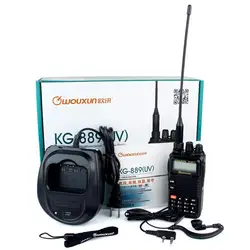 Новый черный Двухканальные рации WOUXUN kg-889 (УФ) УКВ + UHF 5 Вт 199 CH VOX DTMF Водонепроницаемый пыле ip55 fm Радио двухстороннее Радио