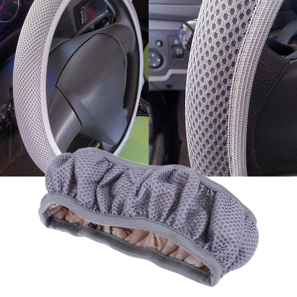 Automobiles Steering Wheel Non Slip Covers Nylon Fabric Mesh