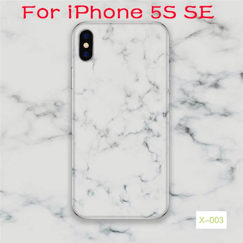 Мраморный узор, серия наклеек для мобильных телефонов, для iPhone 6, 6 S, 7, 8 Plus, X, Xs, Max, 5, 5S, SE, аксессуары для телефонов, пленка для тела - Цвет: For iPhone 5S SE