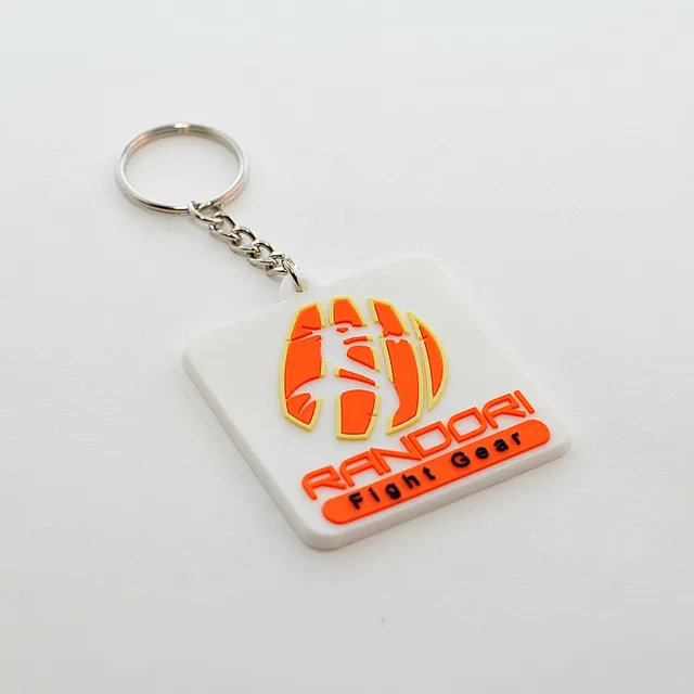 Customized Key chains Orange Company Plastic Keyring Logo Promotional Gifts Custom Design Key