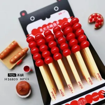 

36pcs/lot 0.5mm new design sugar-coated haws Stationery gel pen black ink gift for school and office