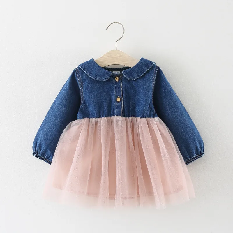 

Fashion Baby Girls Demin Dress Cartoon Cat Children Dress Princess Girls Dresses Cute Girls Clothing