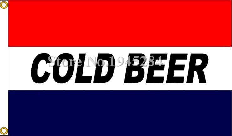 Cold Beer Flag Advertising Banner New 3x5ft 90x150cm Polyester free shipping | Дом и сад