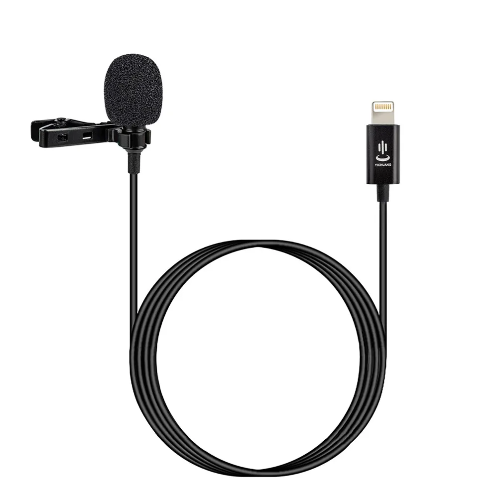 

YC-LM10 II 1.5m Phone Audio Video Recording Lavalier Condenser Microphone for iPhone X xr xs max 8 8plus 7 7plus 6 6s 6plus iPad