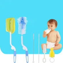 6 шт./компл. детское молоко щетка для бутылочки для кормления Handly Портативный Нейлоновая губка трубки пылесоса Bottle Nipple насадка для соски наконечник с щеткой комплект