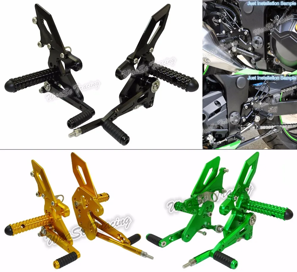 Motorcycle Adjustable Rider Rear Sets Rearset Footrest Foot Rest Pegs