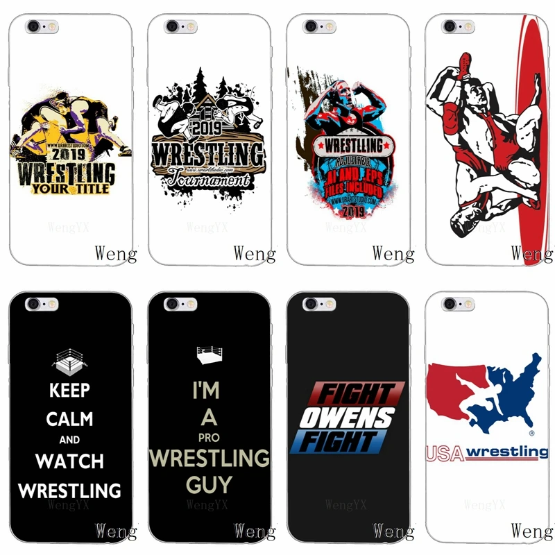 

Wrestling poster For iPhone X XR XS Max 8 7 plus 6s 6 plus SE 5s 5c 5 4s 4 iPod Touch case Soft phone cover