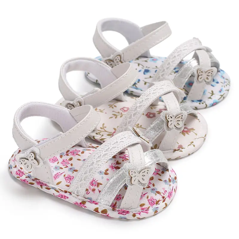 Wonbo/детская обувь из искусственной кожи; обувь для новорожденных с мягкой подошвой и цветочным рисунком; нескользящая обувь для новорожденных; 0-18 месяцев
