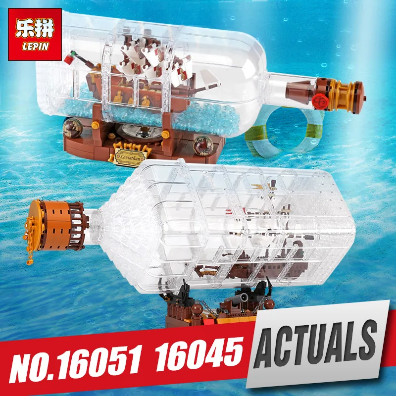 

Lepin 16045 16051 Model Movie Series The Legoinglys 21313 Ship in a Bottle Set Building Blocks Bricks Toys Kid Birthday Gifts