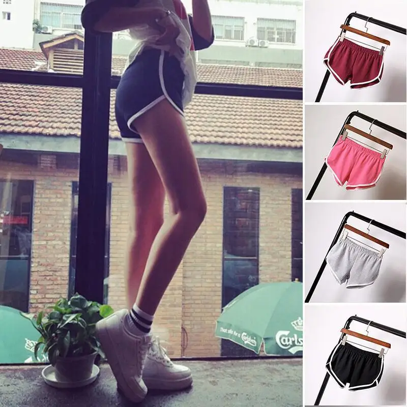 

Women SportS Short Pants Casual Comfortable Cotton Blends Low Waist Running Yoga Gym Jogging Summer HotPants Elastic Waist Solid