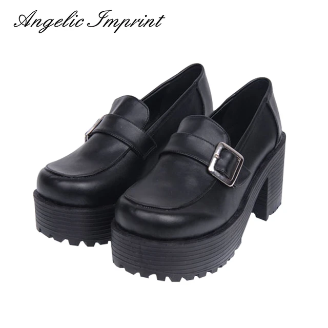 Korea Fashion School Shoes Marikina Shoes School Shoes for Women  Comfortable High Heel Leather Shoes | Shopee Philippines