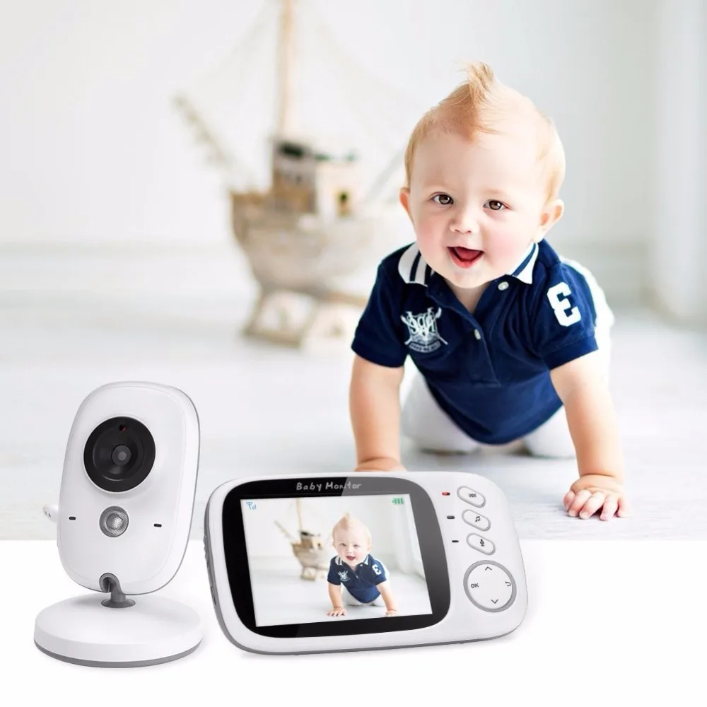 

babykam vigilabebes camara bebe con monitor 3.2 inch IR Night Vision Intercom Temperature Monitor Lullabies monitor bebe camara
