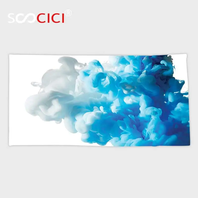 

Custom Microfiber Ultra Soft Bath/hand Towel,Abstract Abstract Illustration Clouds Smoke Mixed Liquid Flow Movement Trendy
