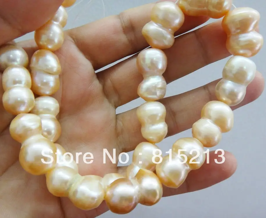 

ddh001639 MASSIVE 18"22x13MM NATURAL SOUTH SEA GENUINE GOLDEN PINK PEARL NECKLACE 14KGP 28% Discount