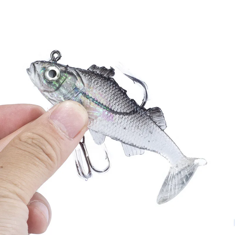 8.5cm/22g kosadaka soft Fishing Lure Bait 2 Hooks Fishing strike pro