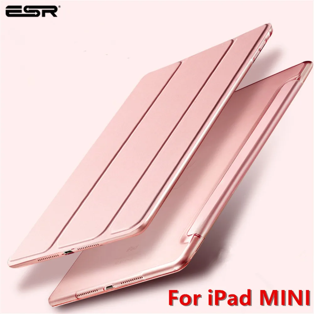 Case for iPad Mini 4 3 2 1 Case PU Leather Silicone Soft Back Trifold Stand Auto Sleep/Wake up Smart Cover for iPad Mini Case