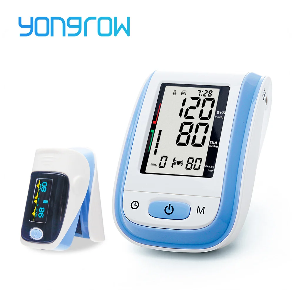 

Yongrow Blood Pressure Monitor Portable Fingertip Pulse Oximeter Pressure Gauge Meter oximetro de pulso de dedo pulsioximetro