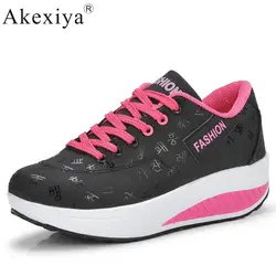 Akexiya/коренастый спортивная обувь черный zapatos de mujer Женская zapatillas Кроссовки baskets femme 2019 женская спортивная masculino