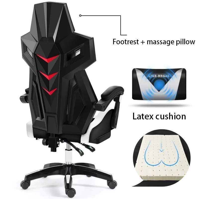 Роскошное Качество Silla Gamer Esports офисный Poltrona ажурный стул с подставкой для ног может лежать Эргономика дышащая подушка мебель