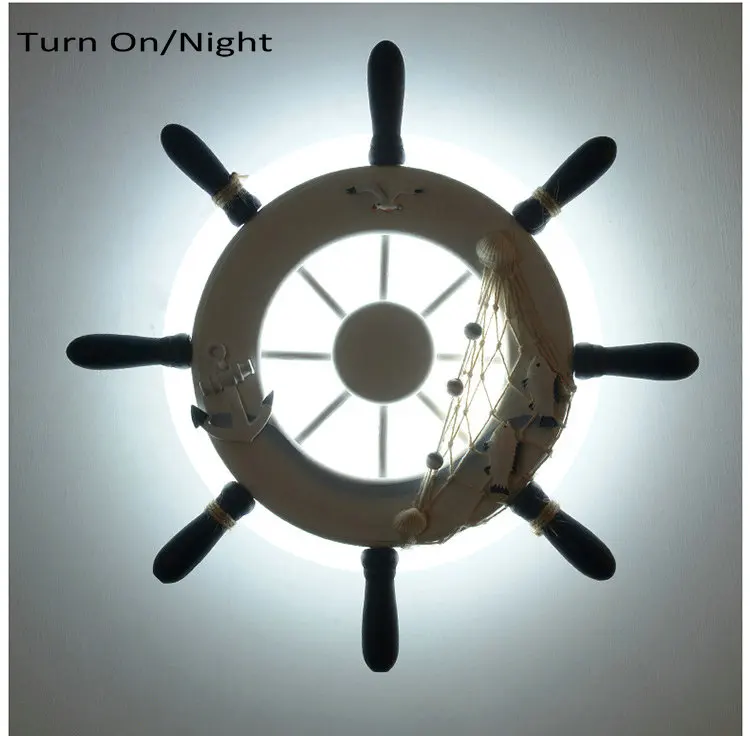 Artpad скандинавский Средиземноморский штурвал рядом с детской спальней, настенный светильник для гостиной, современный креативный настенный светодиодный светильник