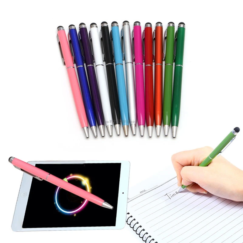 Стильный тонкий 2 в 1 шариковая ручка и емкостный стилус для iPhone для iPad для планшетов