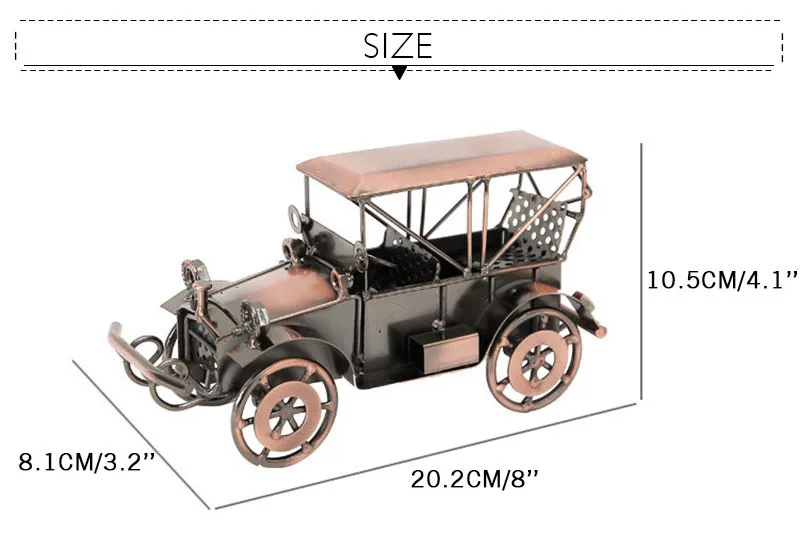 Железные Ретро фигурки для автомобиля ZAKKA, классический стиль, украшение для дома, офиса, рабочего стола, металлическая статуя автомобиля, ремесла