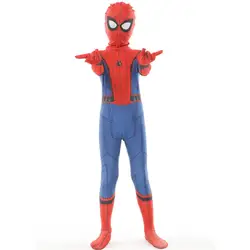 Косплэй Хэллоуин карнавальные костюмы для детей «Человек-паук» удивительный костюм Человек-паук Дети Человек-паук выпускников комбинезон