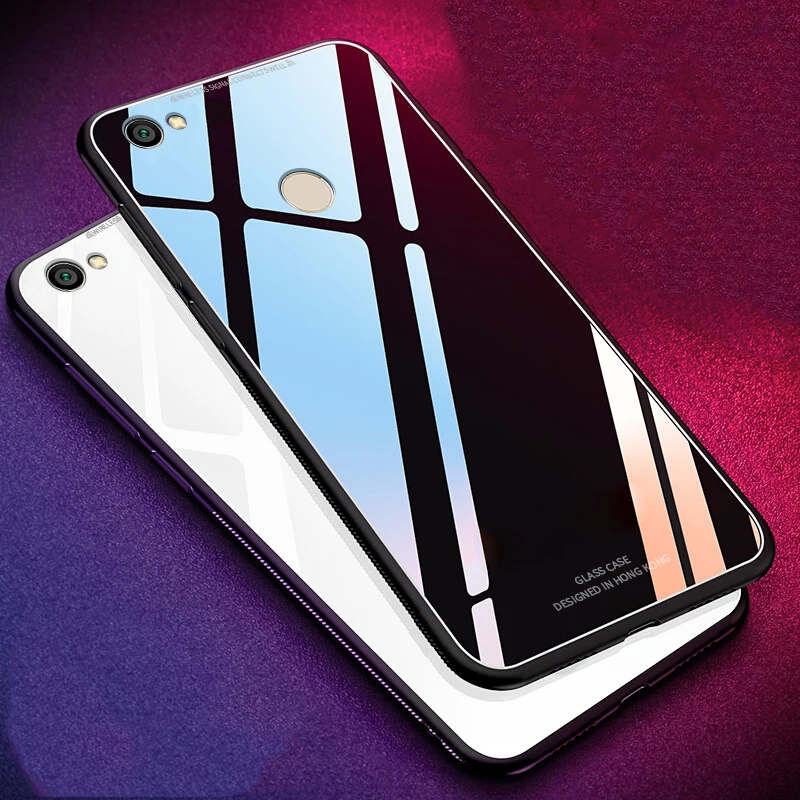 

For Xiaomi Redmi Note 5A Prime Case Luxury Tempered Glass Cover Hybrid Shockproof Hard Phone Case for Xiaomi Redmi 5A