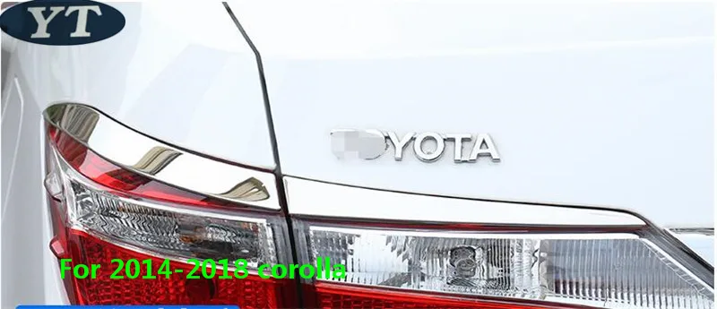 

Auto accessories,rear light cover trim for toyota corolla 2014-2018,stainless steel ,car styling