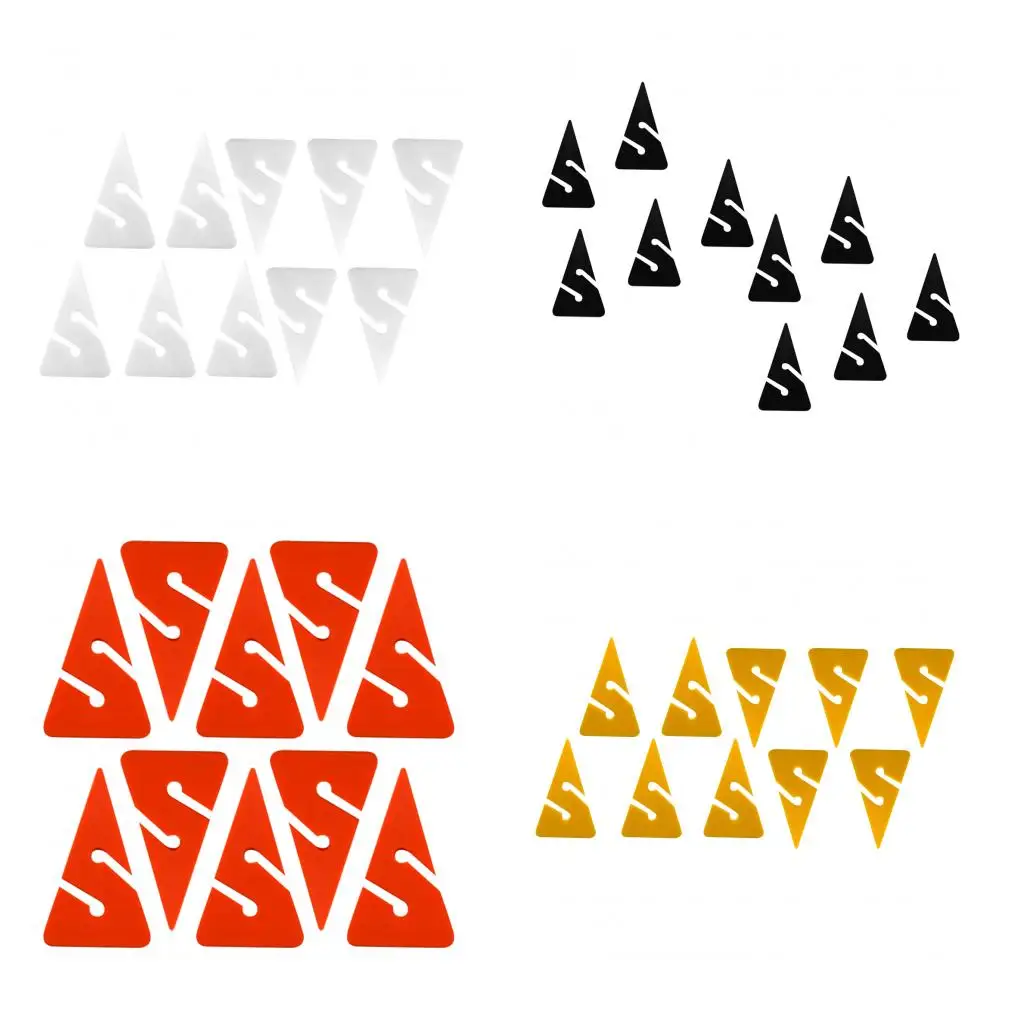 10 Pieces Compact Triangle Shaped PVC Dive Directional Rope Line Arrow Markers for Scuba Cave and Wreck Diving Safety Gear 