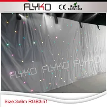 3X6 м Алибаба Экспресс белый Звездный СВЕТОДИОДНЫЙ занавес, покрывало со светодиодными лампами