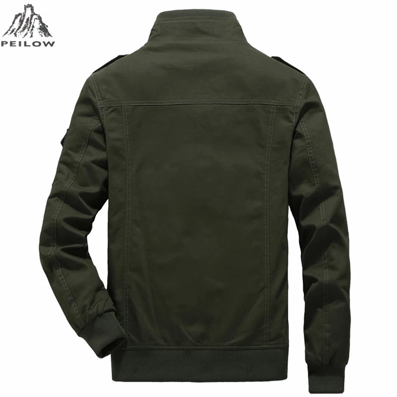 Big Size M~6XL autumn Military Tactical Jacket Men 100% Cotton Pilot Flight Cargo Coat male for win