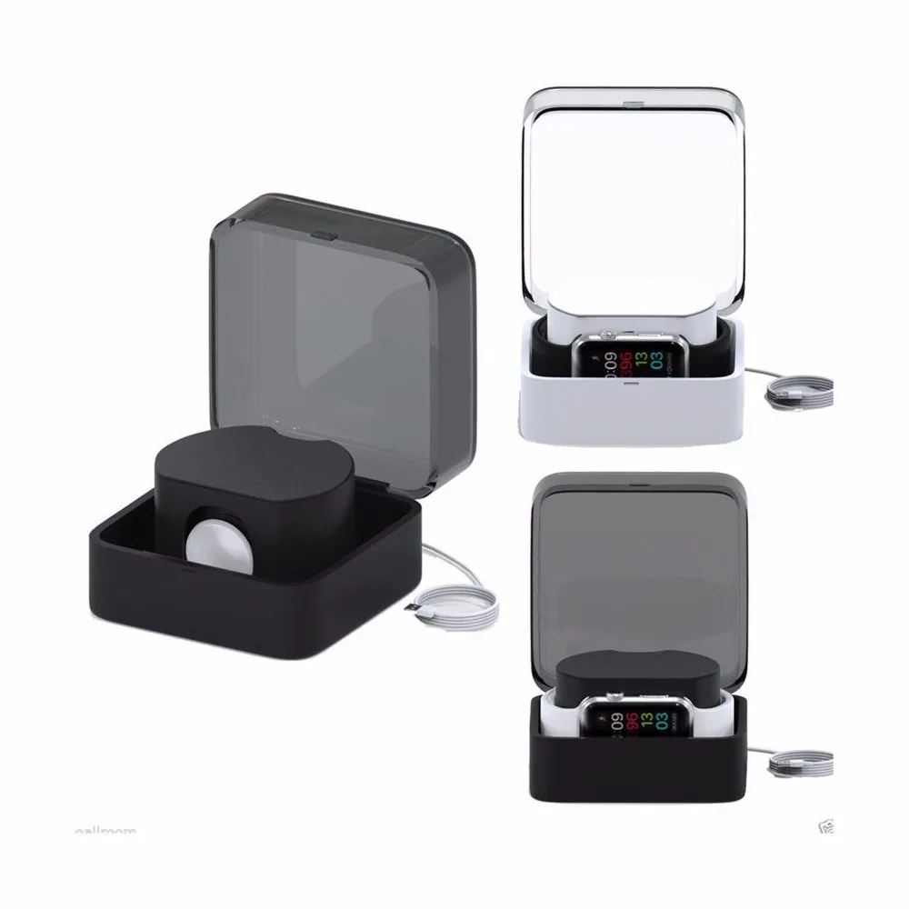 

Stylish portable charger rechargeable dock cover ABS case storage bag apple watch series 3/2/1 protection cover free shipping