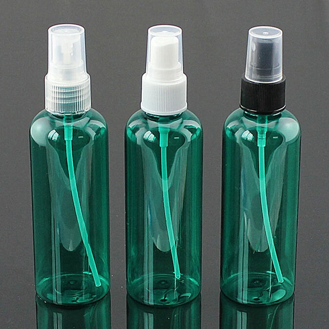 100ml Plastic Empty Bottle, Cosmetic Dark Green Spray Perfume Bottles