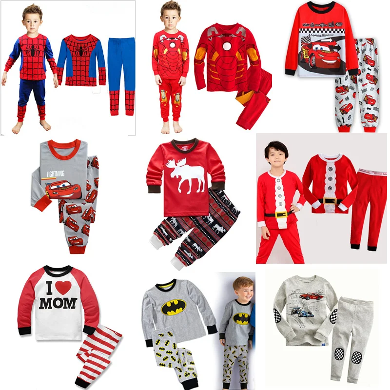  Christmas new Year Baby Boys Girls Reindeer Home Sleepwear Set Kid Pajamas Nightwear 2-8Y pijama gi
