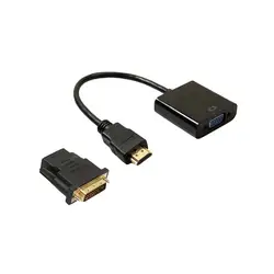 Новый DVI-D 2017 24 + 1 булавки штекерным HDMI к VGA 15Pin женский активный кабель адаптер конвертер Прямая доставка 0519