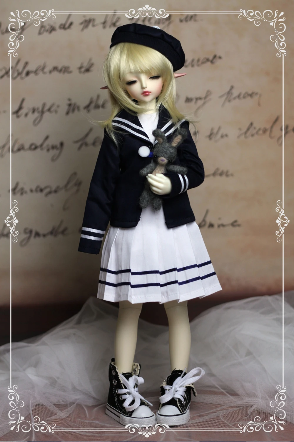 

1/3 1/4 1/6 SD Doll Clothes Uniform dress for BJD Doll Clothes Accessories