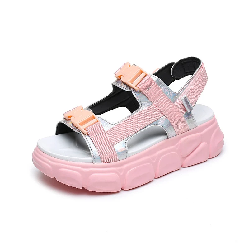 Women's Chunky Sandals 2019 Summer Casual Platform Sandals For Woman Shoes Rubber Sole Summer Woman Shoes Female Beach Sandal
